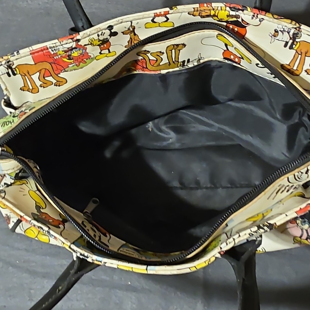 Accessory Innovations Disney Mickey Minnie Pluto Comic Print Medium Handbag - Picture 10 of 13